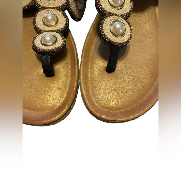 Patrizia by SpringStep Pearl And Woven Thong Sandal - Picture 3 of 7